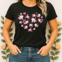 Axolotl Axolotl Heart Cute Womens T-Shirt