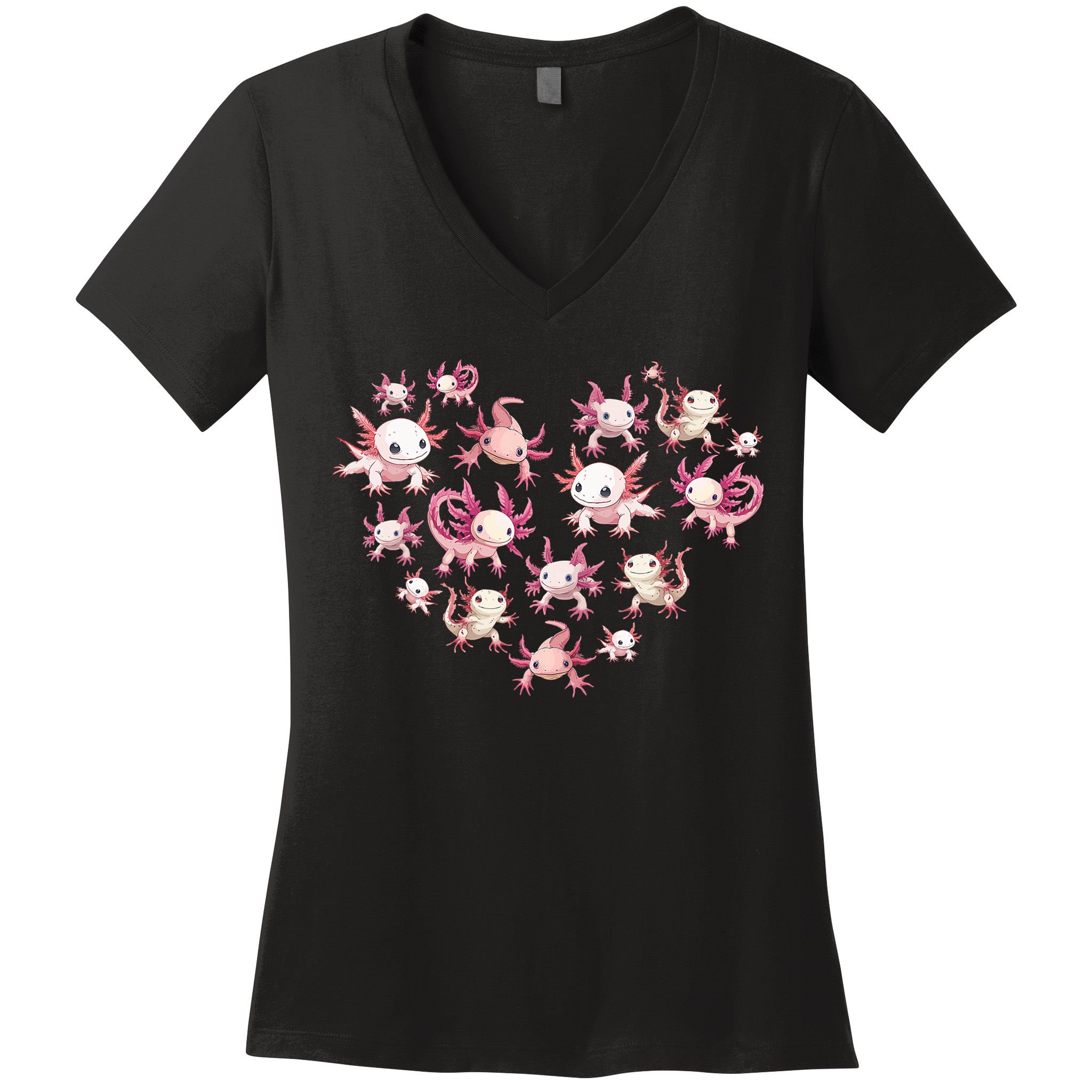 Axolotl Axolotl Heart Cute Women's V-Neck T-Shirt