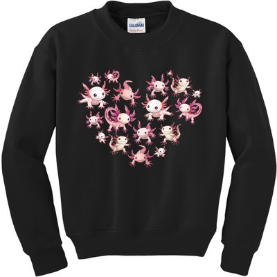 Axolotl Axolotl Heart Cute Kids Sweatshirt