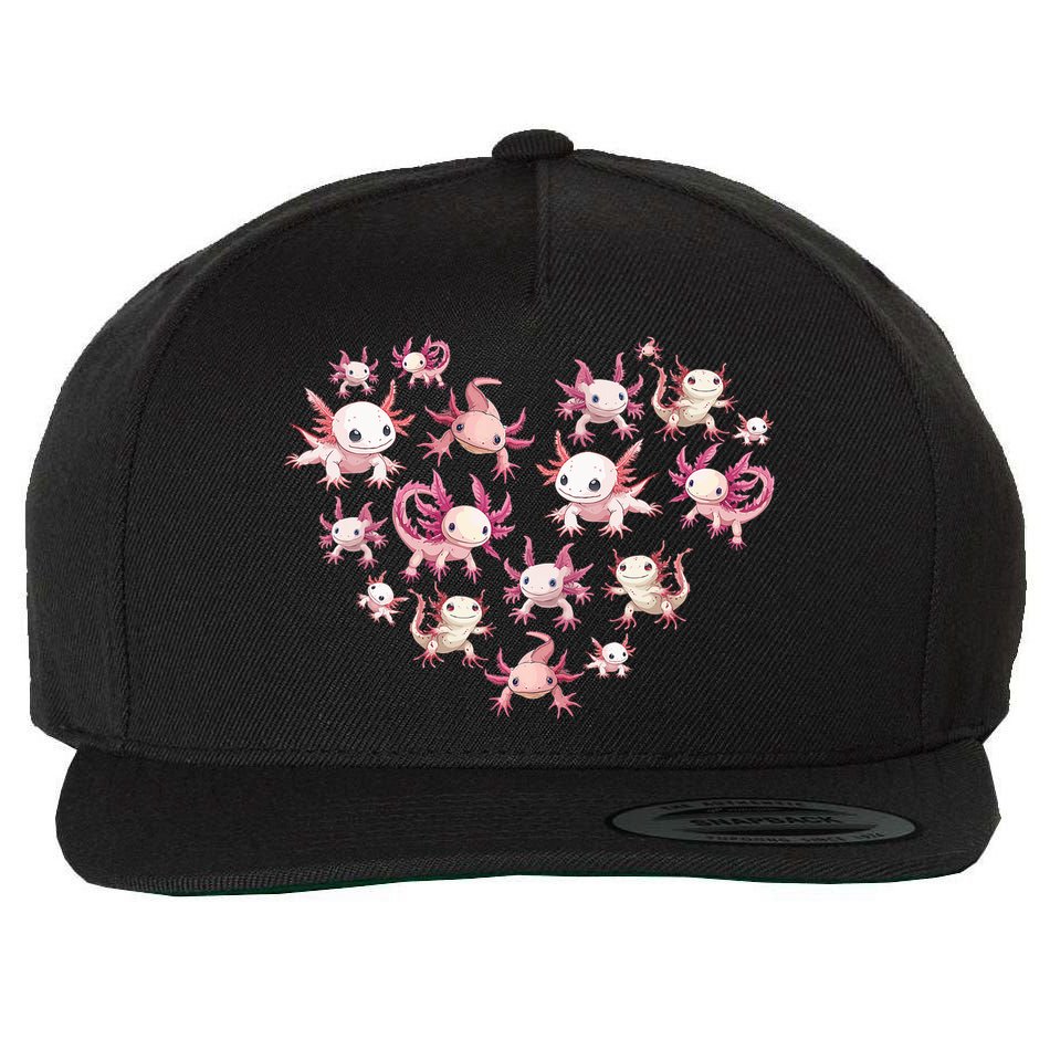 Axolotl Axolotl Heart Cute Wool Snapback Cap