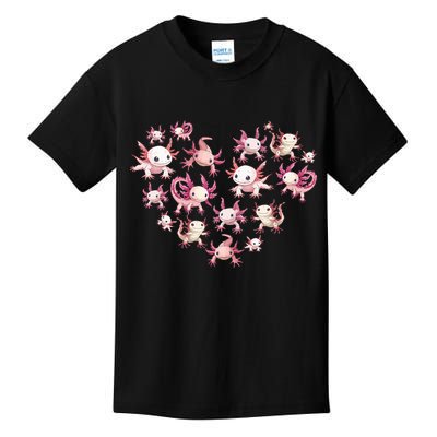 Axolotl Axolotl Heart Cute Kids T-Shirt