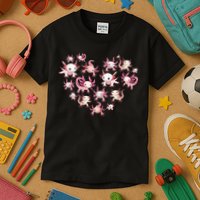 Axolotl Axolotl Heart Cute Kids T-Shirt
