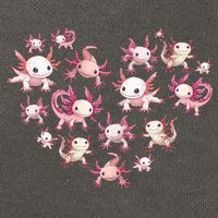 Axolotl Axolotl Heart Cute Cotton Canvas Backpack