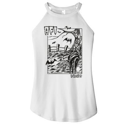 Afi All HallowS Orange Women’s Perfect Tri Rocker Tank