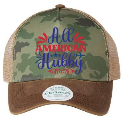 All American Hubby For Memorial Day Gift Legacy Tie Dye Trucker Hat