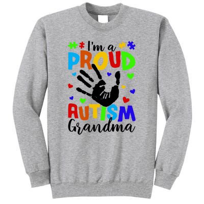 Autism Awareness I Am A Proud Autism Grandma Tall Sweatshirt