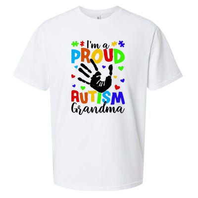 Autism Awareness I Am A Proud Autism Grandma Sueded Cloud Jersey T-Shirt