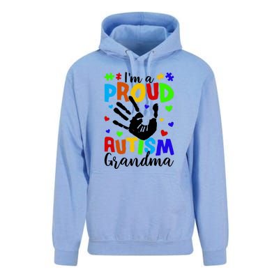 Autism Awareness I Am A Proud Autism Grandma Unisex Surf Hoodie