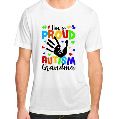 Autism Awareness I Am A Proud Autism Grandma Adult ChromaSoft Performance T-Shirt