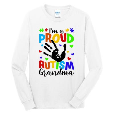 Autism Awareness I Am A Proud Autism Grandma Tall Long Sleeve T-Shirt