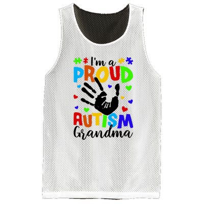 Autism Awareness I Am A Proud Autism Grandma Mesh Reversible Basketball Jersey Tank