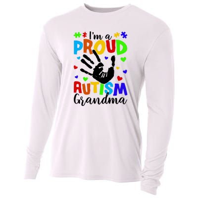 Autism Awareness I Am A Proud Autism Grandma Cooling Performance Long Sleeve Crew