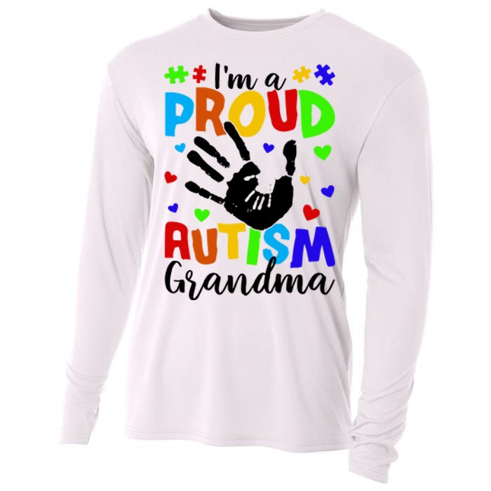 Autism Awareness I Am A Proud Autism Grandma Cooling Performance Long Sleeve Crew