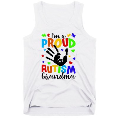 Autism Awareness I Am A Proud Autism Grandma Tank Top