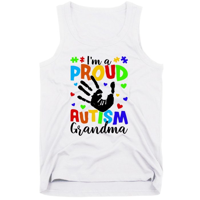 Autism Awareness I Am A Proud Autism Grandma Tank Top