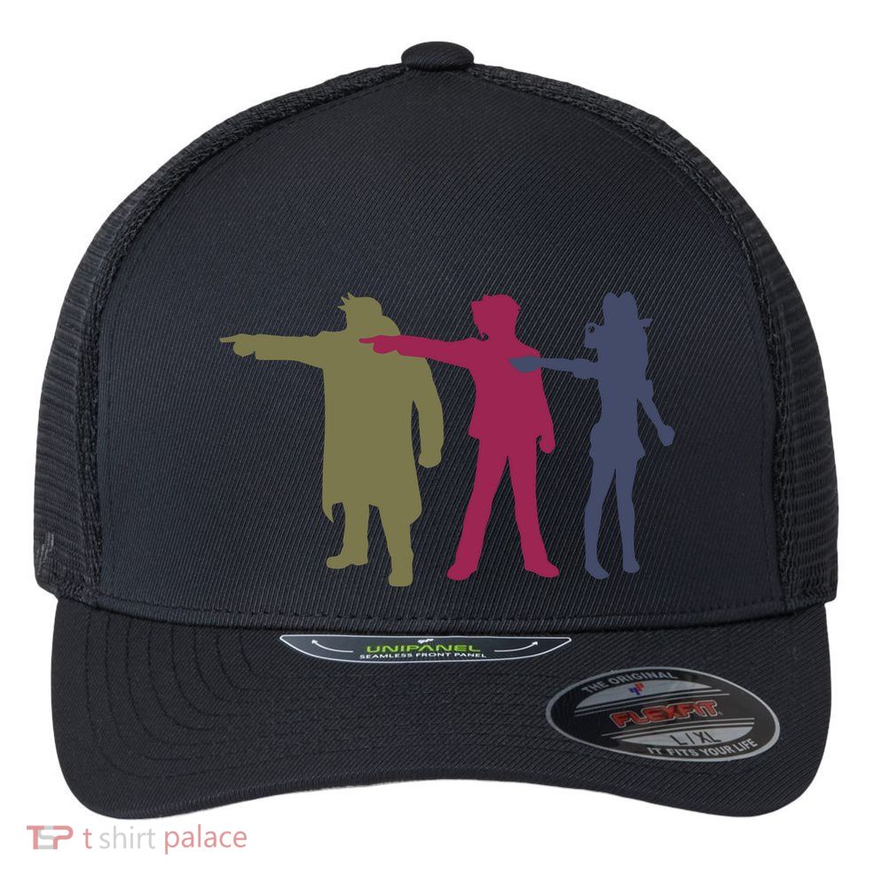 Ace Attorney Investigations Collection Triple Objection Flexfit Unipanel Trucker Cap