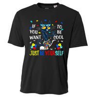 Autism Awareness If You Want To Be Cool Just Be Yourself Cat Cooling Performance Crew T-Shirt