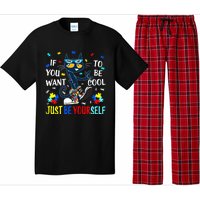 Autism Awareness If You Want To Be Cool Just Be Yourself Cat Pajama Set