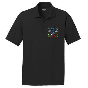 Autism Awareness If You Want To Be Cool Just Be Yourself Cat PosiCharge RacerMesh Polo