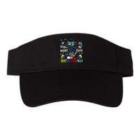 Autism Awareness If You Want To Be Cool Just Be Yourself Cat Valucap Bio-Washed Visor