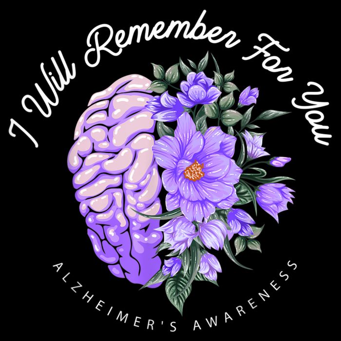 Alzheimer's Awareness I Will Remember For You Brain T-Shirt