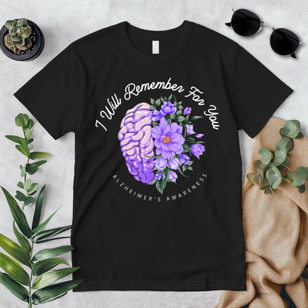 Alzheimer's Awareness I Will Remember For You Brain Premium T-Shirt