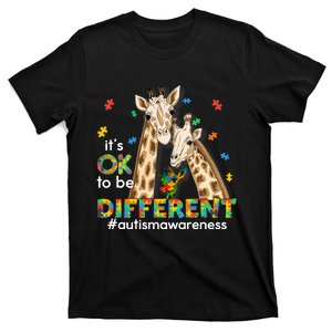 Autism Awareness It's Ok To Be Different Giraffe Design Gift T-Shirt