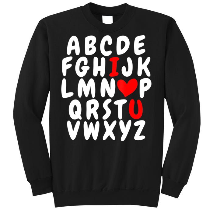 Alphabet ABC I Love You Valentines Day Heart Sweatshirt