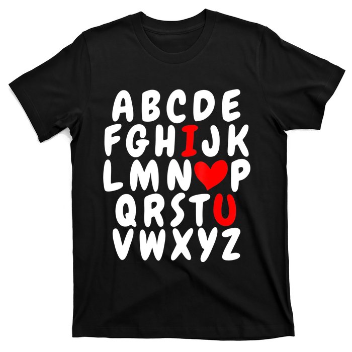 Alphabet ABC I Love You Valentines Day Heart T-Shirt