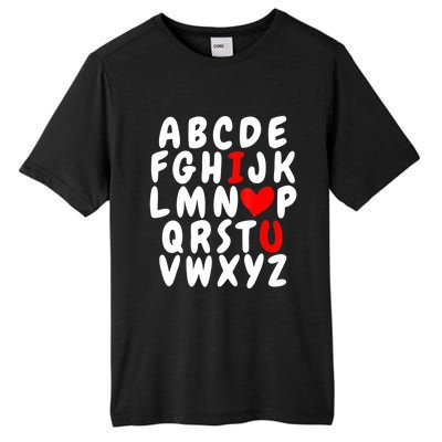 Alphabet ABC I Love You Valentines Day Heart Tall Fusion ChromaSoft Performance T-Shirt