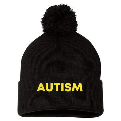 Autism Awareness I Have Autism Call 911 Pom Pom 12in Knit Beanie