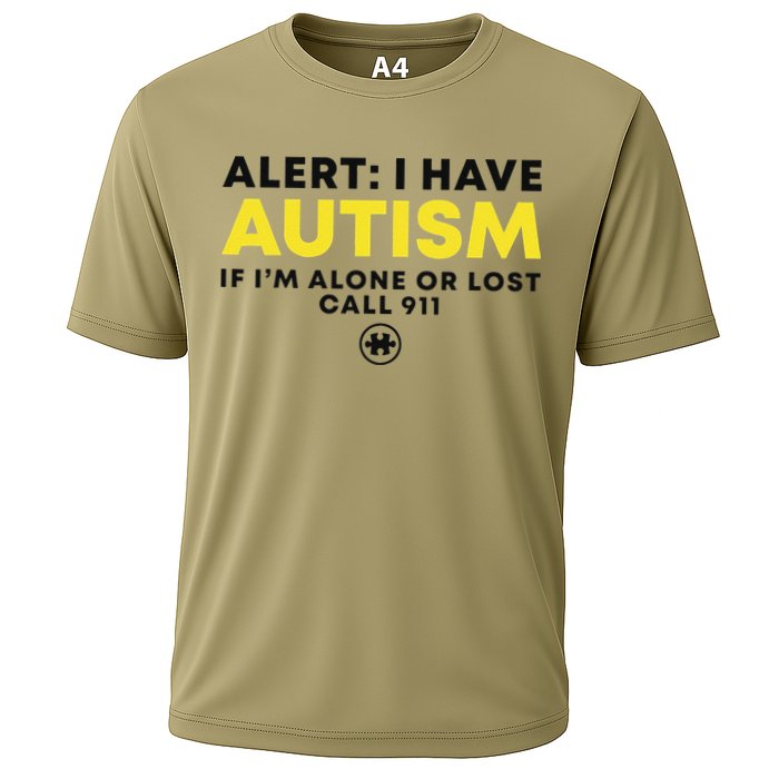 Autism Awareness I Have Autism Call 911 Cooling Performance Crew T-Shirt