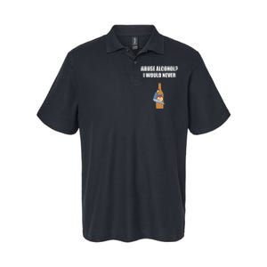 Abuse Alcohol I Would Never Softstyle Adult Sport Polo