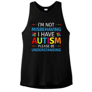 Autism Awareness Im Not Misbehaving I Have Autism Ladies PosiCharge Tri-Blend Wicking Tank