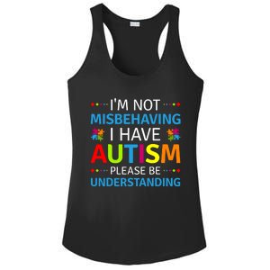 Autism Awareness Im Not Misbehaving I Have Autism Ladies PosiCharge Competitor Racerback Tank