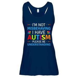 Autism Awareness I'm Not Misbehaving I Have Autism Ladies Essential Flowy Tank