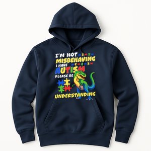 Autism Awareness Im Not Misbehaving I Have Autism Dinosaur Hoodie