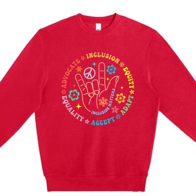 Autism Awareness Inclusion Matters Teacher Inspirational Premium Crewneck Sweatshirt