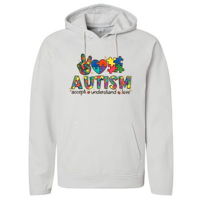 Autism Awareness Its Ok To Be Different Performance Fleece Hoodie