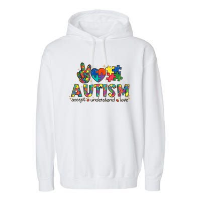 Autism Awareness Its Ok To Be Different Garment-Dyed Fleece Hoodie