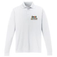 Autism Awareness Its Ok To Be Different Performance Long Sleeve Polo