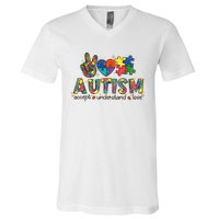 Autism Awareness Its Ok To Be Different V-Neck T-Shirt