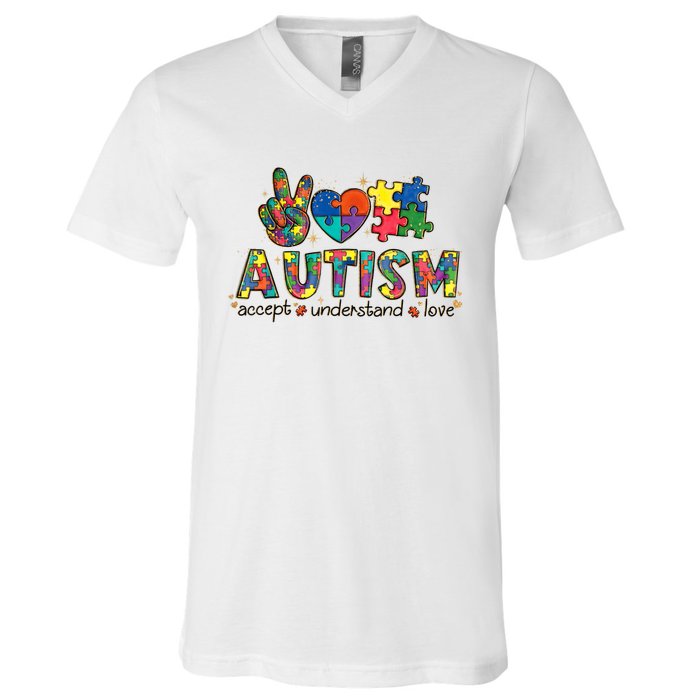 Autism Awareness Its Ok To Be Different V-Neck T-Shirt