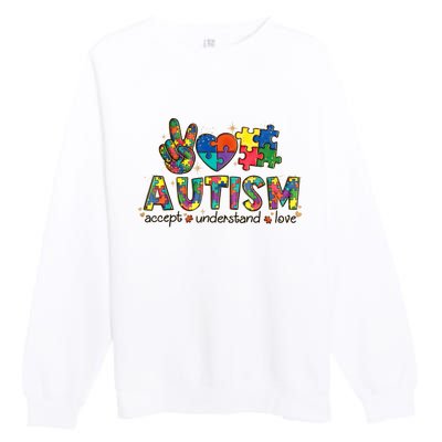 Autism Awareness Its Ok To Be Different Premium Crewneck Sweatshirt