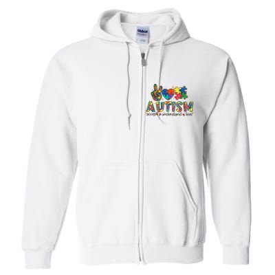 Autism Awareness Its Ok To Be Different Full Zip Hoodie