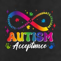 Autism Acceptance Infinity Advocate Educate Accommodate Include Cool Comfort Performance Bucket Hat