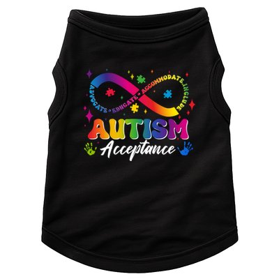 Autism Acceptance Infinity Advocate Educate Accommodate Include Doggie Tank