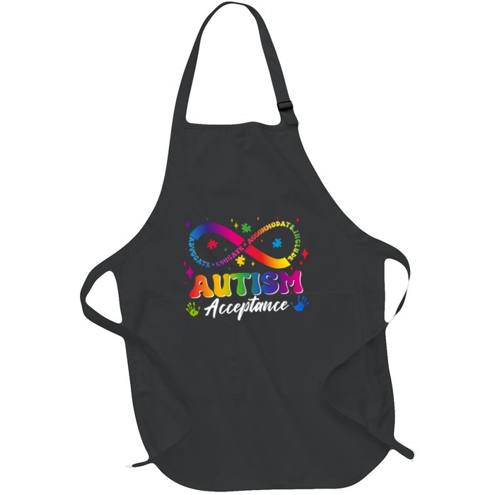 Autism Acceptance Infinity Advocate Educate Accommodate Include Apron