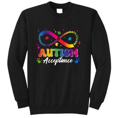 Autism Acceptance Infinity Advocate Educate Accommodate Include Sweatshirt