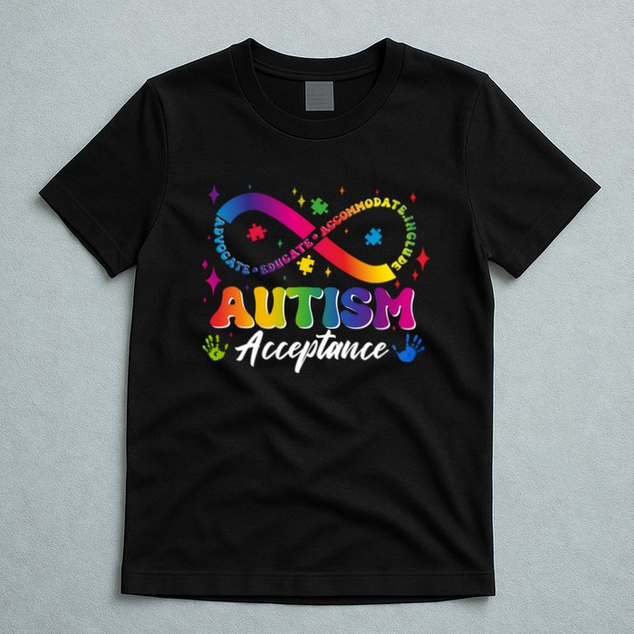 Autism Acceptance Infinity Advocate Educate Accommodate Include T-Shirt